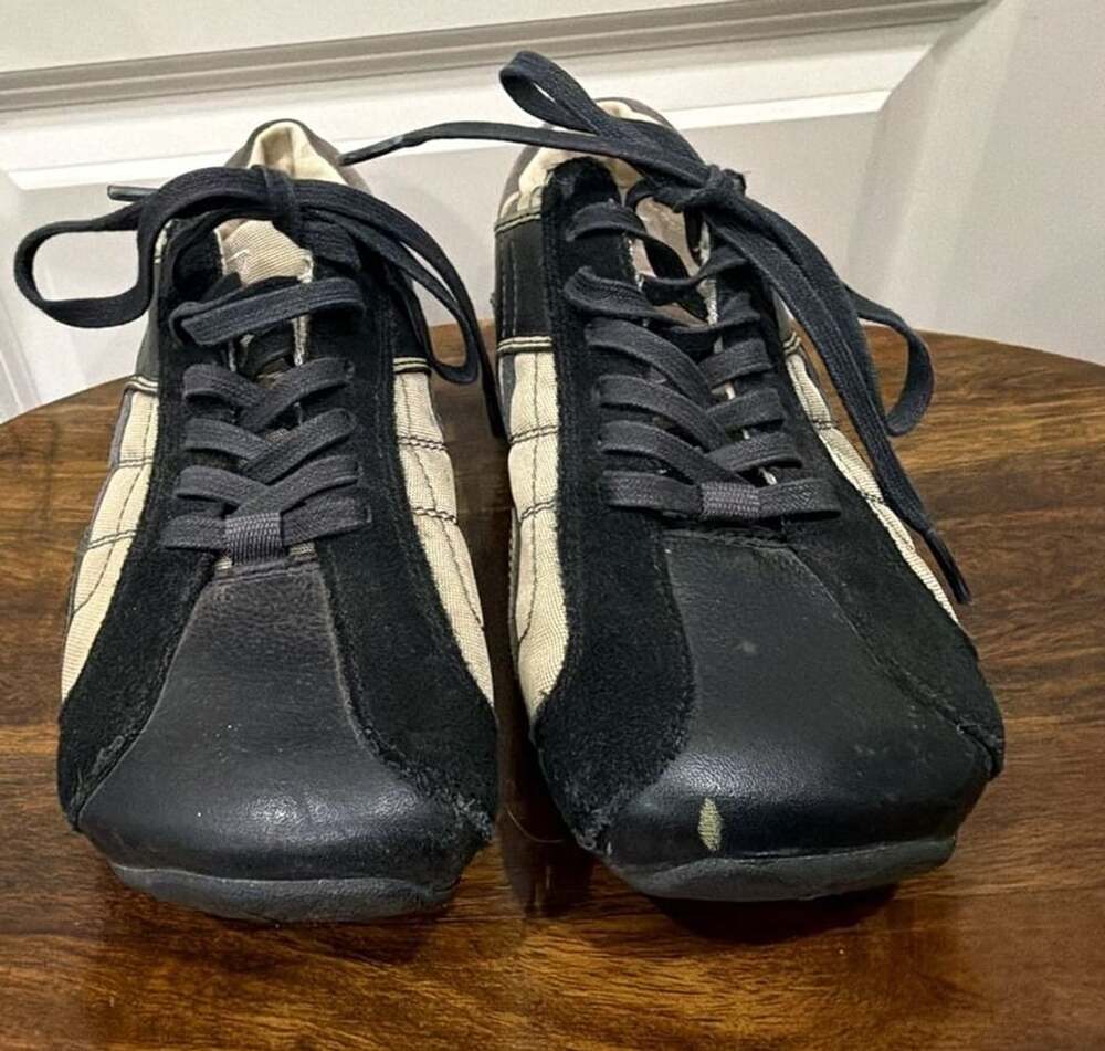 Diesel Auriga Sneakers Black Canvas Leather Vintage Y2K